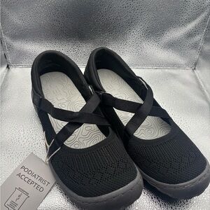 JBU By Jambu Camilla Mary Jane Flats Black Comfort Shoes Size 7 New Strappy